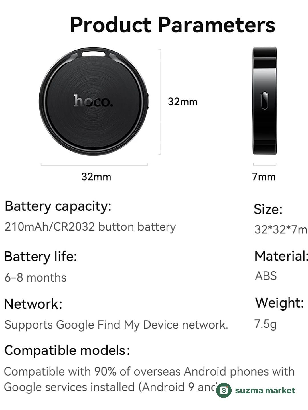 Hoco GPS Treker-AirTag Android va Iphone uchun — rasm 3