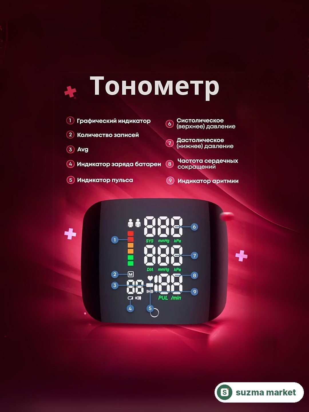 Bosimni o'lchash uchun avtomatik elektron tonometr — rasm 4