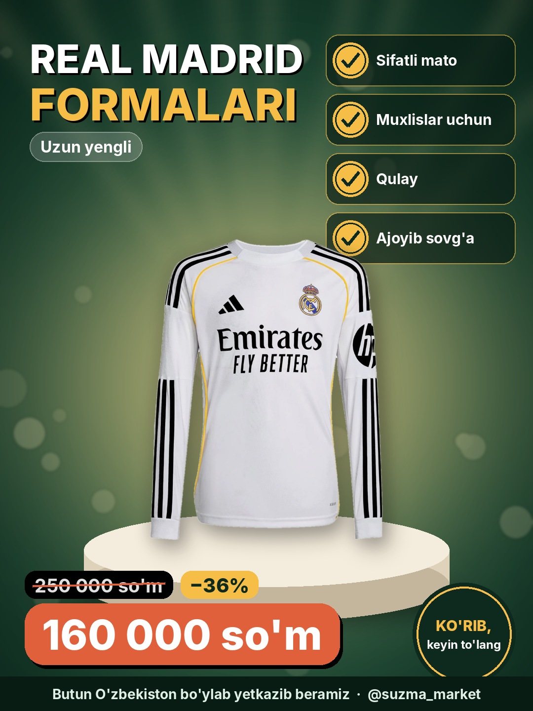 Futbol yengli formalari "Real Madrid"