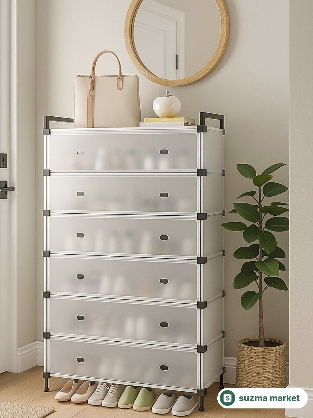 Metall Poyabzal Tokchasi - Mustahkam va Zamonaviy Saqlash Yechimi 4 qavatli — rasm 2