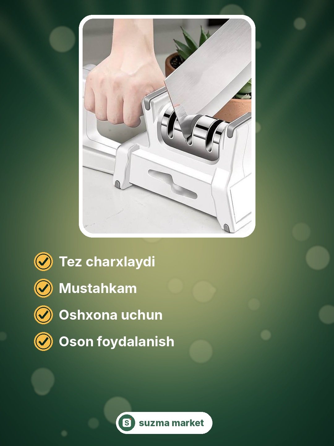 Zanglamaydigan po'latdan yasalgan pichoq charxlagich — rasm 2