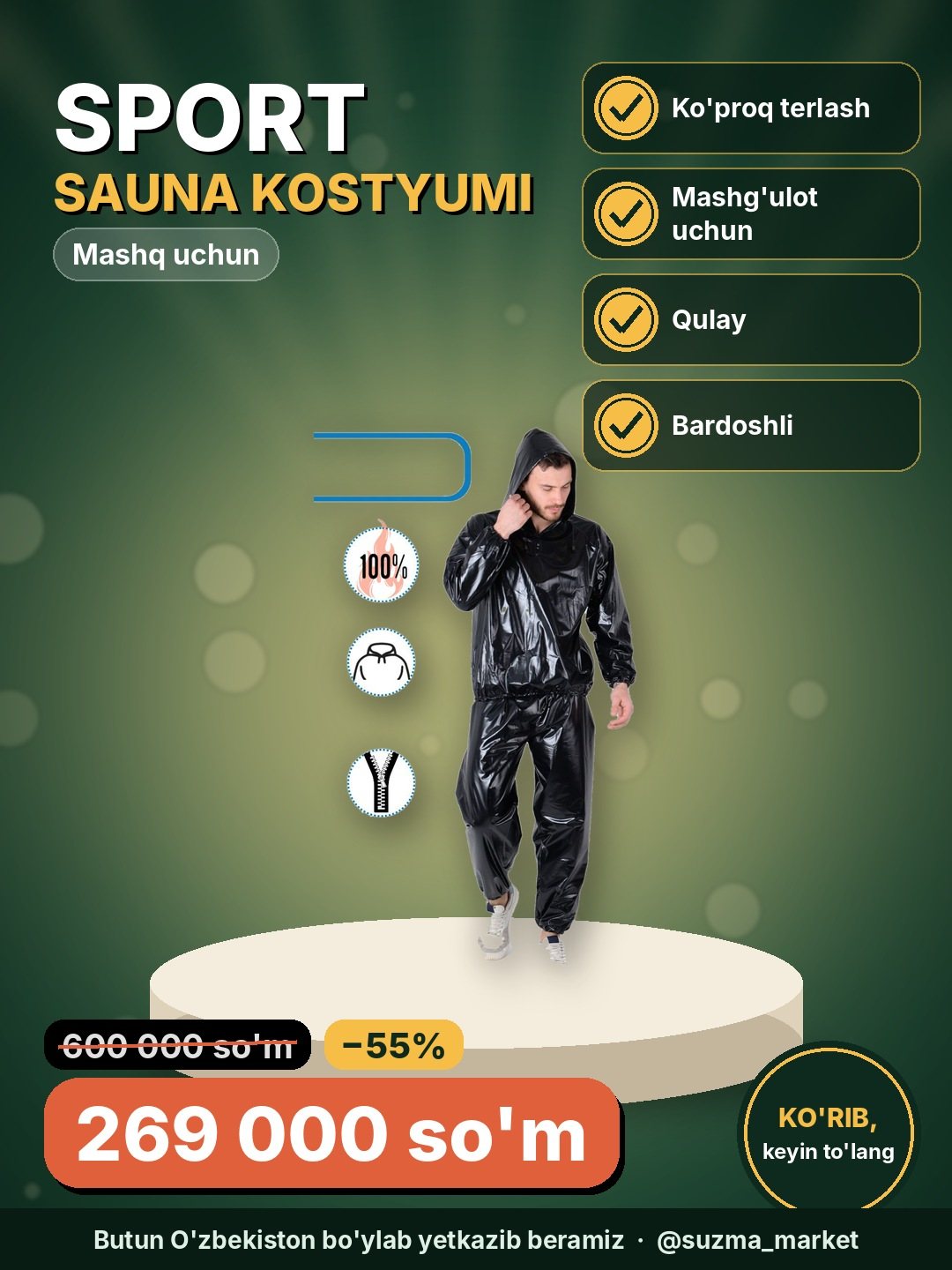 Sport sauna kostyumi