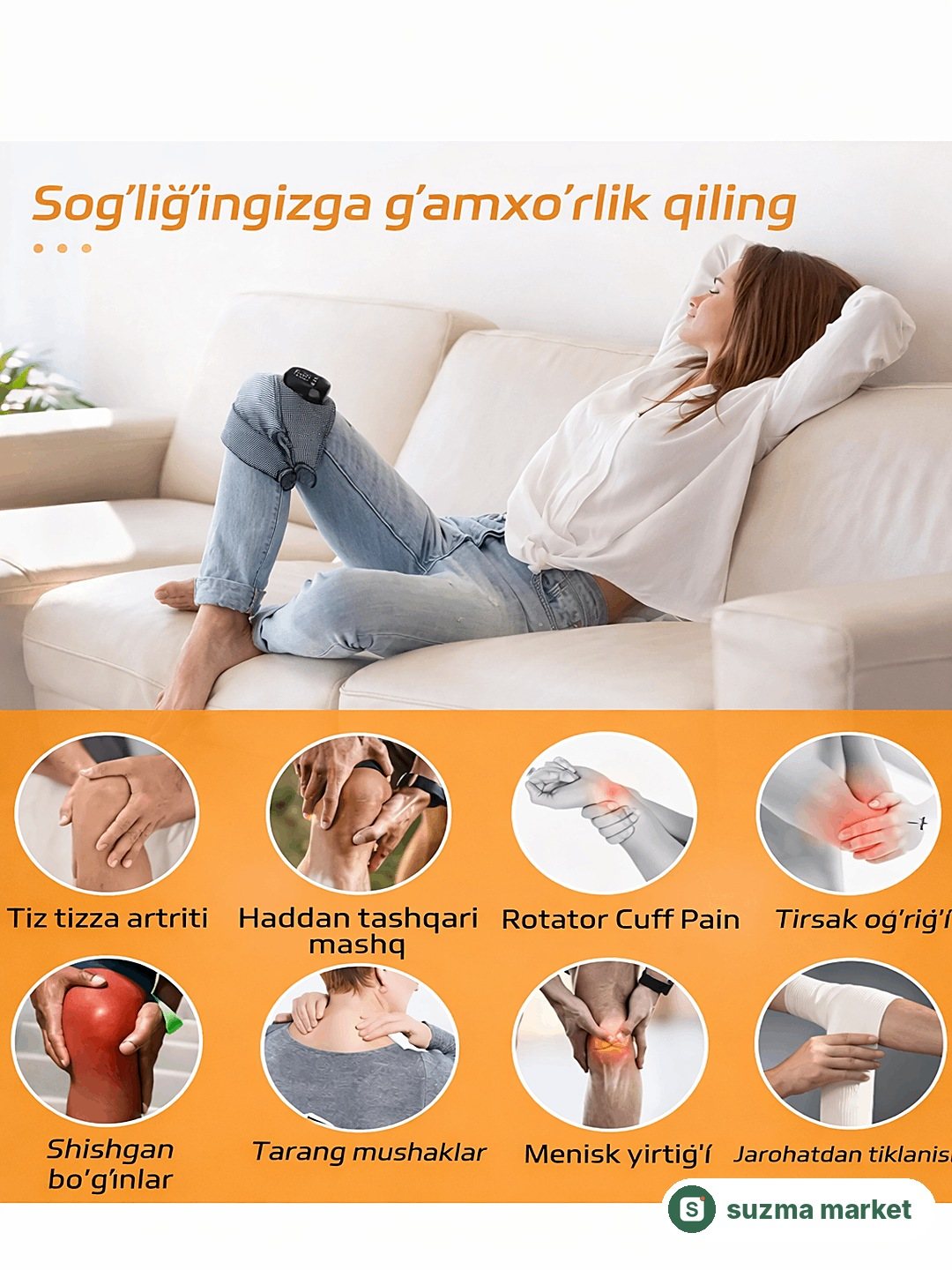 Elektr isituvchi tizza bandaji (nakolennik) – og‘riqni kamaytirish va qon aylanishini yaxshilash uch — rasm 2