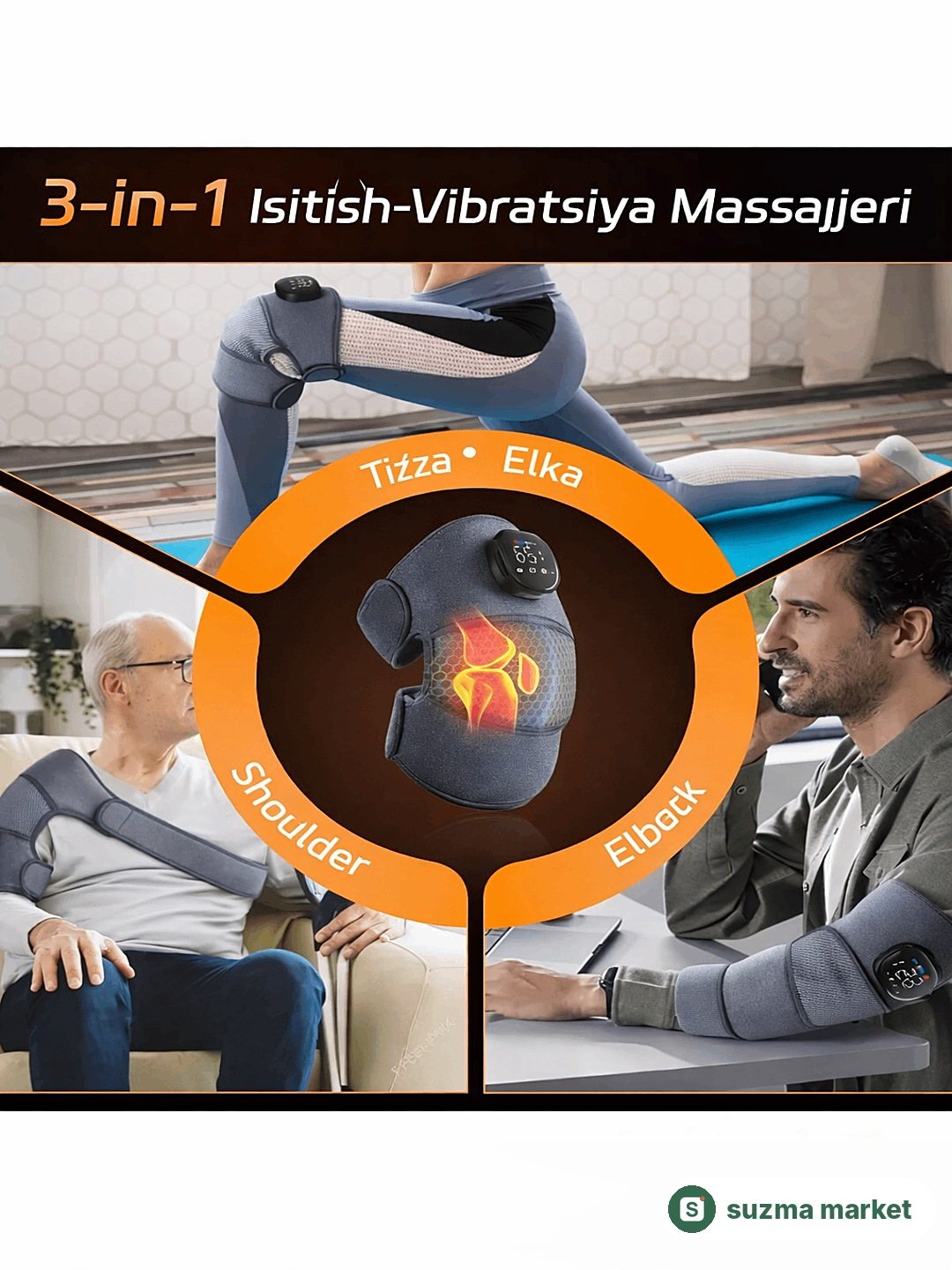 Elektr isituvchi tizza bandaji (nakolennik) – og‘riqni kamaytirish va qon aylanishini yaxshilash uch — rasm 3
