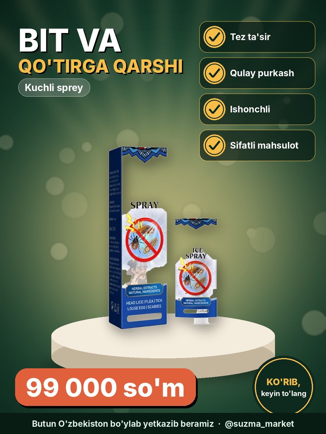 Bit va qo‘tirga qarshi kuchli spreyi