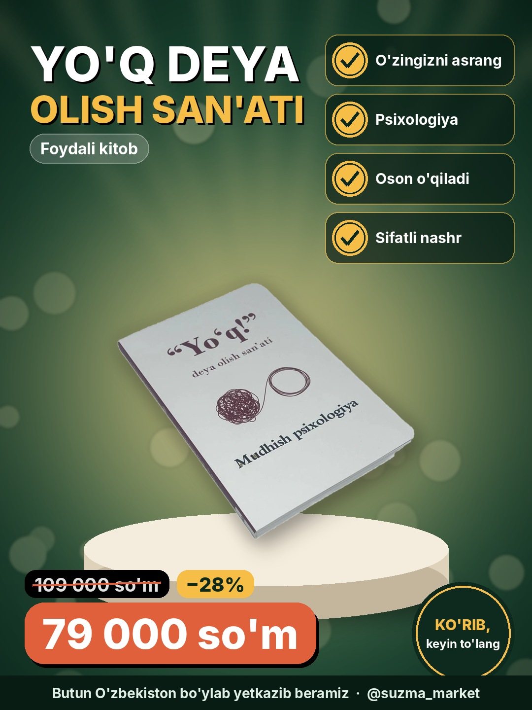 ”Yo‘q” deya olish san’ati kitobi