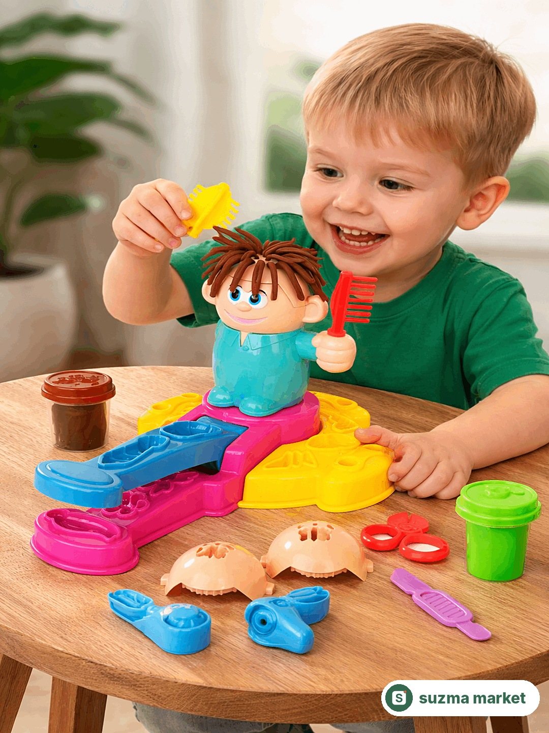 Play-Doh plastilin to‘plami Sartarosh, bolalar uchun ijodiy o‘yin, soch turmagi seti — rasm 2