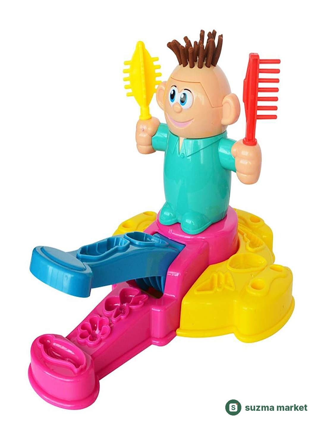 Play-Doh plastilin to‘plami Sartarosh, bolalar uchun ijodiy o‘yin, soch turmagi seti — rasm 3