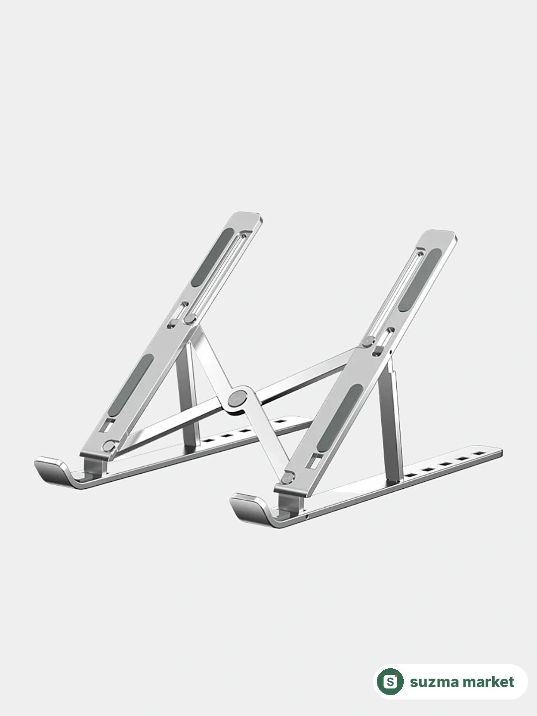 Premium alyuminiy noutbuk stendi, buklanadigan ergonomik laptop podstavka — rasm 3
