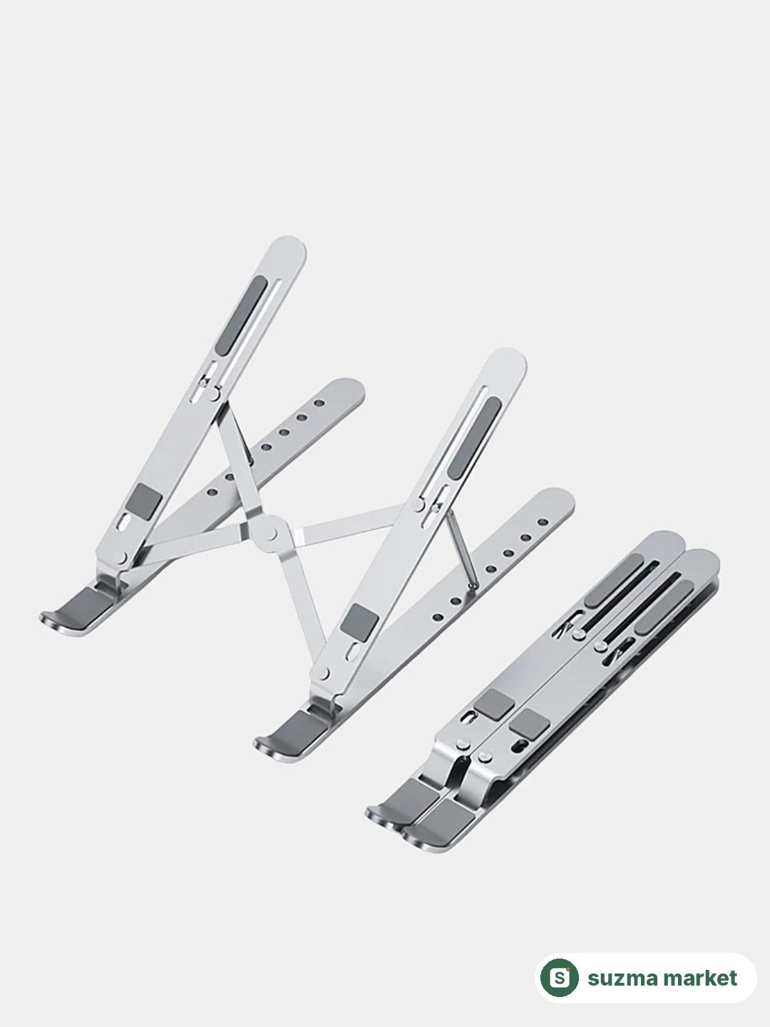 Premium alyuminiy noutbuk stendi, buklanadigan ergonomik laptop podstavka — rasm 4