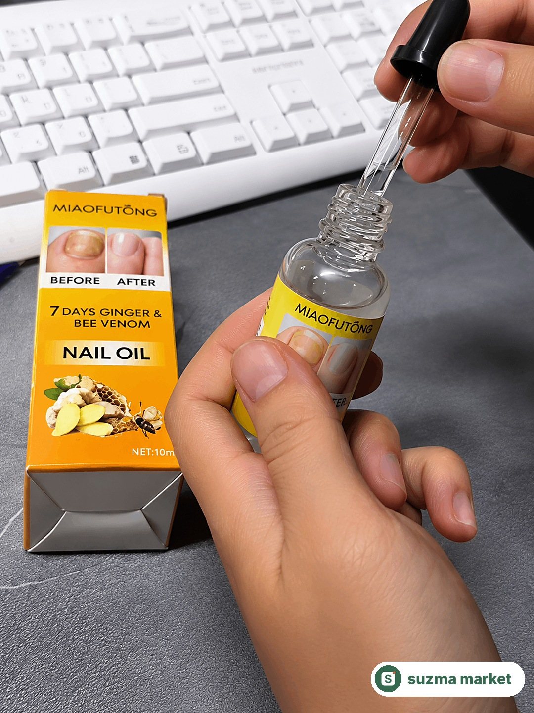 Zanjabil va ari zahridan tirnoqlar va kesikulalar uchun tabiiy vitamin moy, 7 DAYS, 16 ml — rasm 3