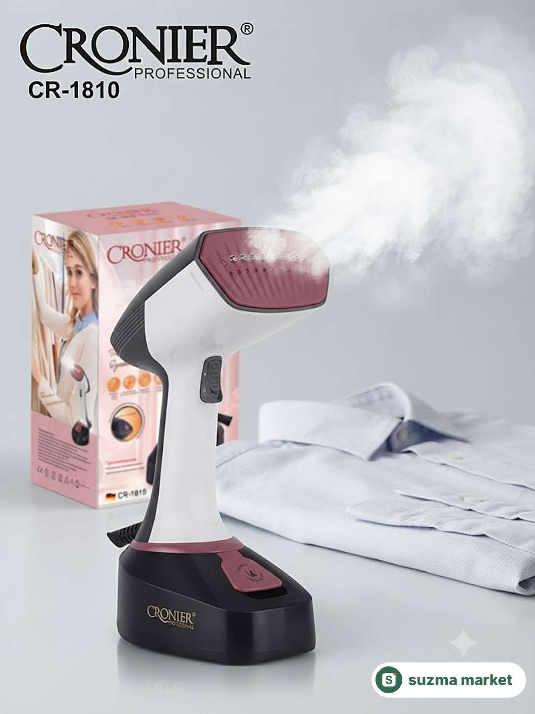 Cronier CR-1810 bug‘li dazmol, qo‘l stimeri, vertikal va gorizontal bug‘lash uchun — rasm 3