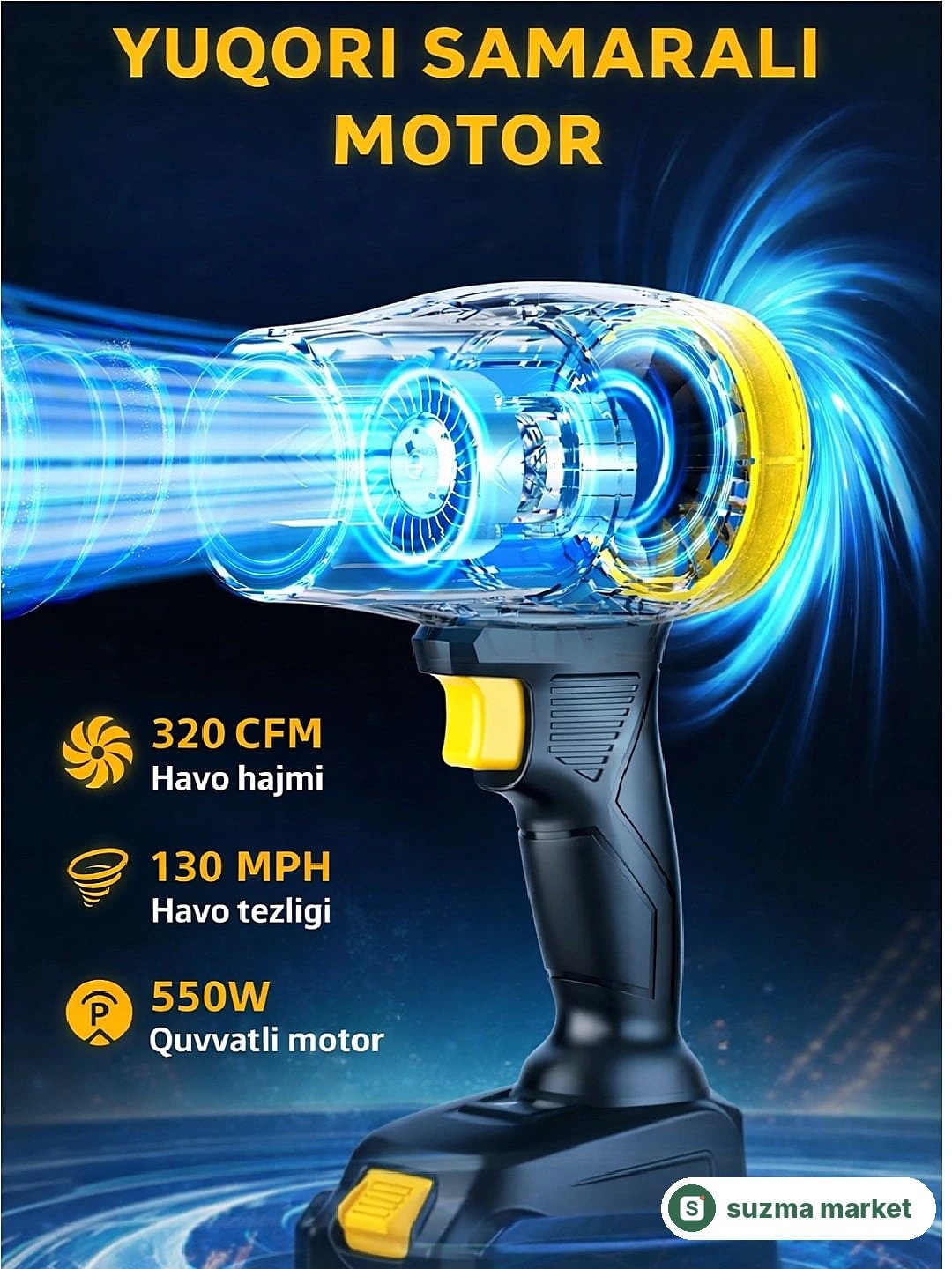 48 V Simsiz yaproq puflagich 550W — rasm 2