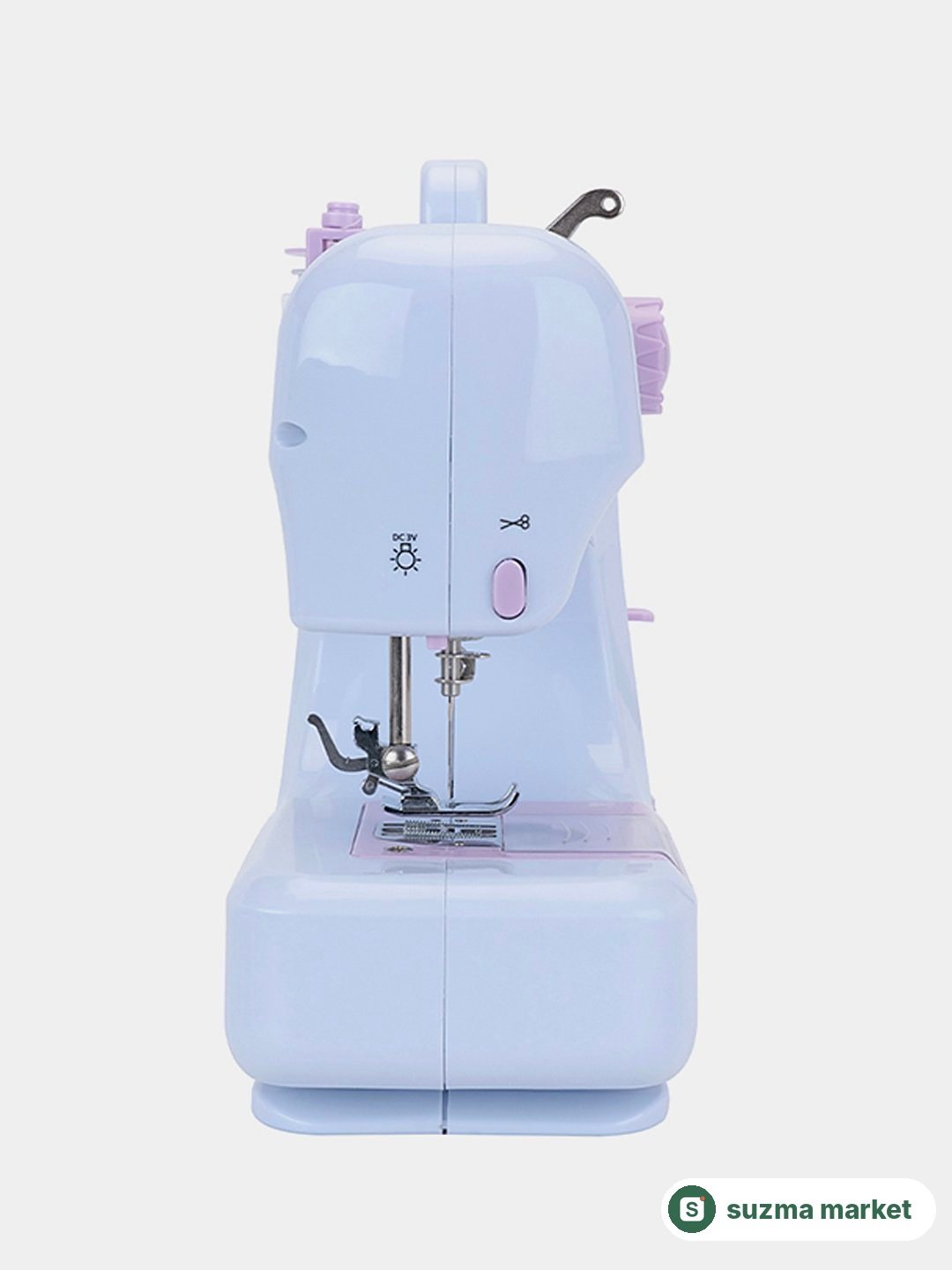 Mini tikuv mashinasi FHSM-505, 12 chokli, Oq Plastik Korpus — rasm 3