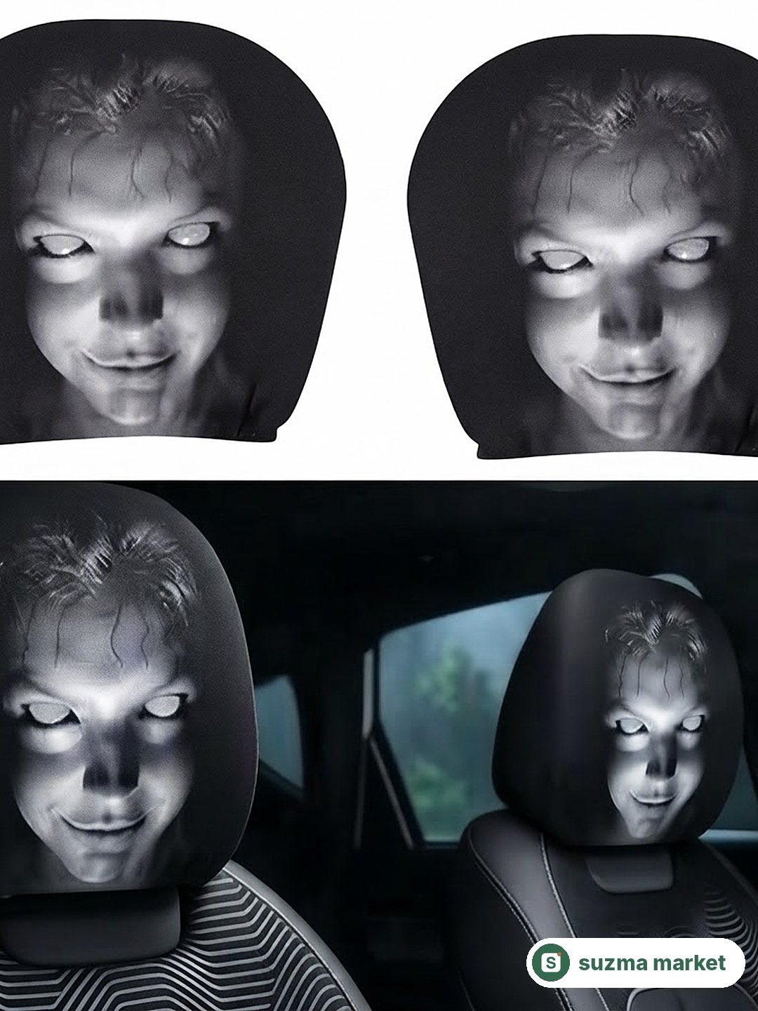 Avtomobil Bosh Suyagich G‘ilofi, Horror Dizayn, Elastik va Himoyalovchi — rasm 2